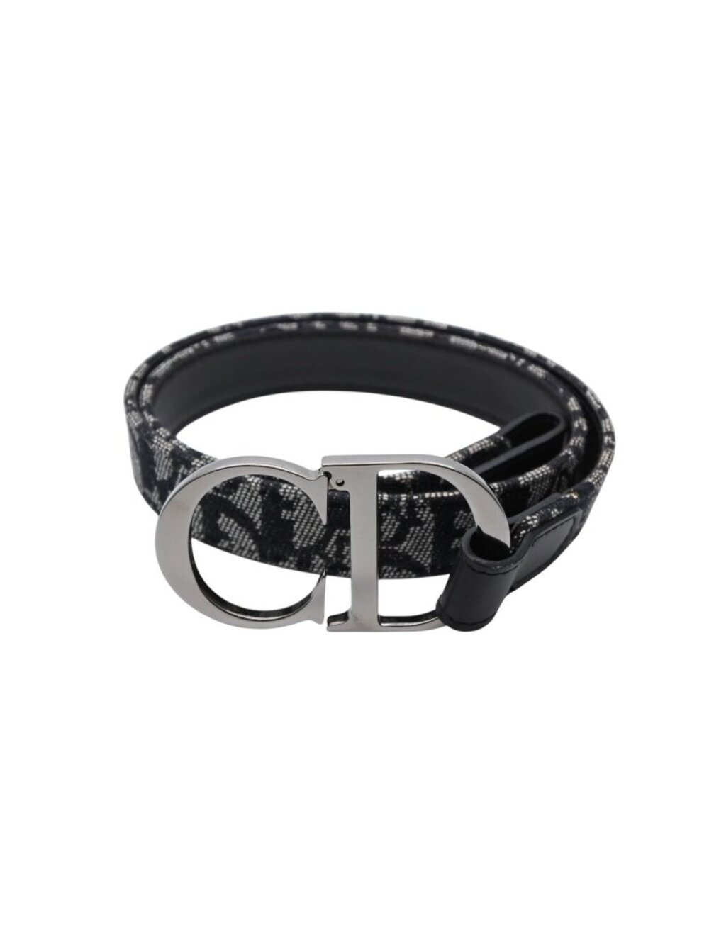 Dior Belt Trotter Line CD Logo Navy Gray